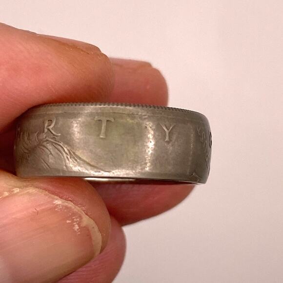 2018 Kennedy Half Dollar Coin Ring Wide Band Chunky Bold - Picture 10 of 11